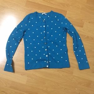 Blue polka dot cardigan